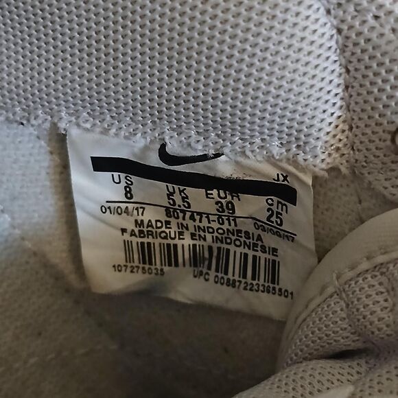 Nike Classic Cortez Leather shoes Light Bone/Metallic Gold-White size 8 - Picture 7 of 8